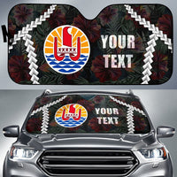 Tahiti Custom Personalised Auto Sun Shades - Chain Polynesian Auto Sun Shade Universal Fit BLACK - Polynesian Pride