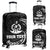 Vanuatu Polynesian Custom Personalised Luggage Covers - White Tribal Wave Black - Polynesian Pride