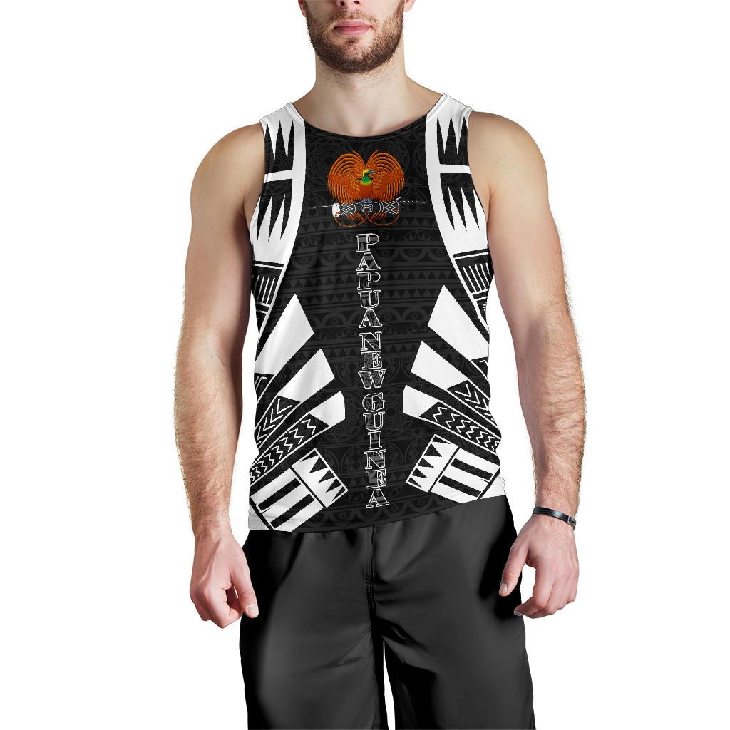 Papua New Guinea Men Tank Top - Polynesian Tattoo Black Black - Polynesian Pride