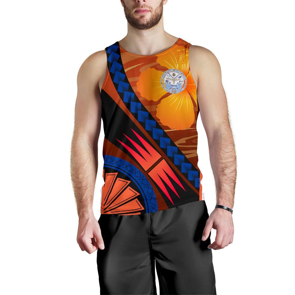 Marshall Islands Polynesian Men Tank Top - Sport Style - Polynesian Pride