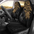 Tonga Car Seat Covers - Tonga Coat Of Arms Golden Turtle Hibiscus Universal Fit BLACK - Polynesian Pride