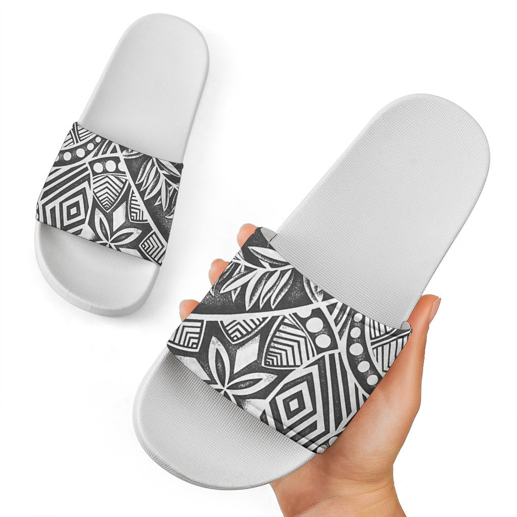 Polynesian Slide Sandals 46 White - Polynesian Pride