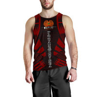 Papua New Guinea Men Tank Top - Polynesian Tattoo Red Red - Polynesian Pride