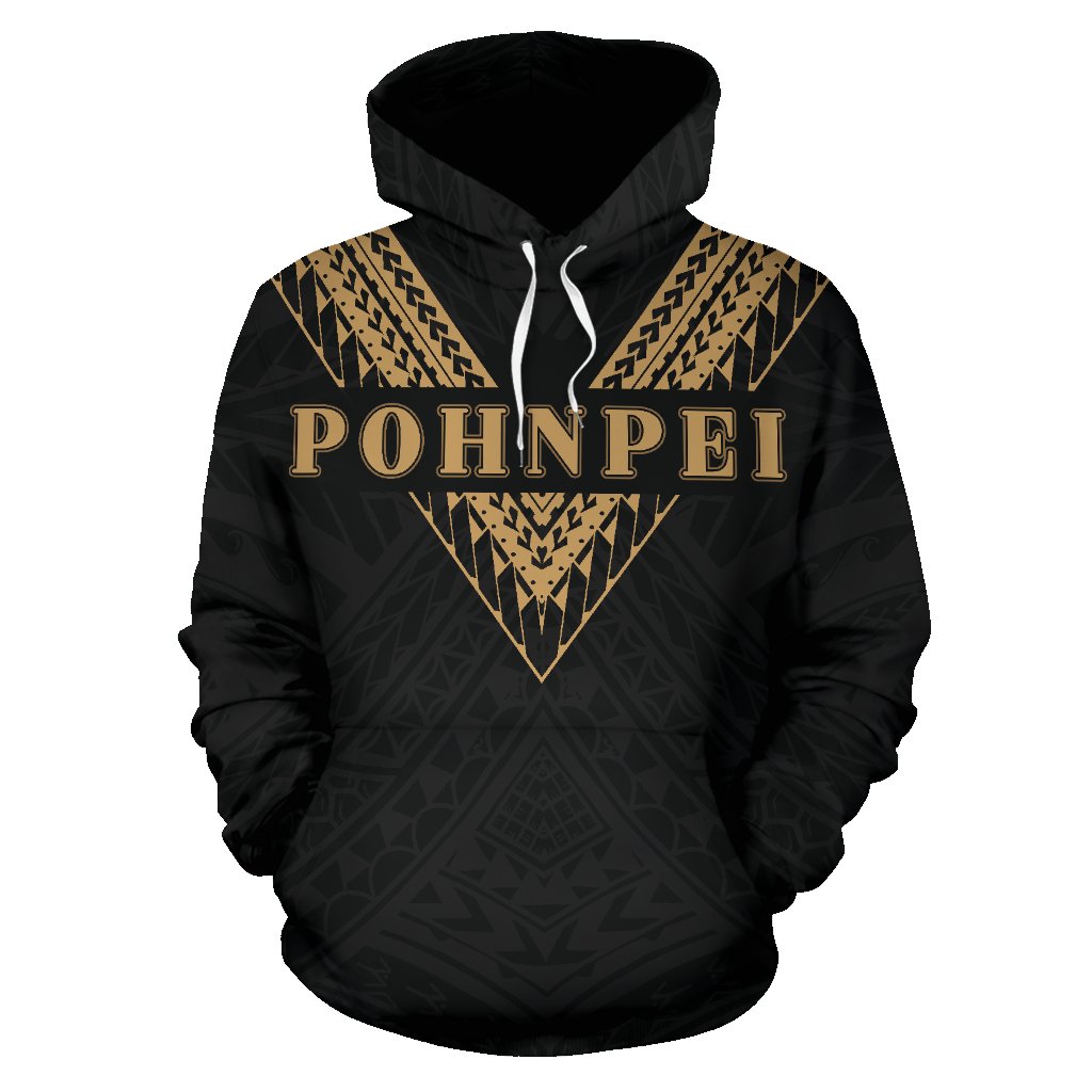 Pohnpei All Over Hoodie Gold Sailor Style - Polynesian Pride