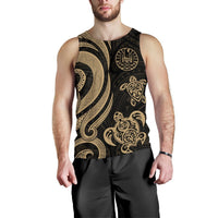 Tahiti Men's Tank Top - Gold Tentacle Turtle - Polynesian Pride