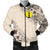 New Caledonia Men's Bomber Jacket - The Beige Hibiscus - Polynesian Pride