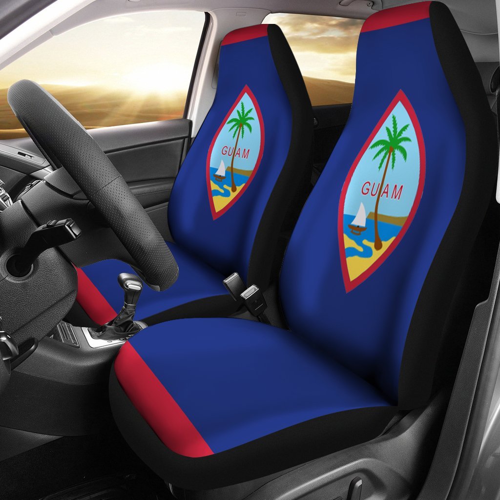 Guam Car Seat Covers - Guam Flag - NN9 Universal Fit Blue - Polynesian Pride