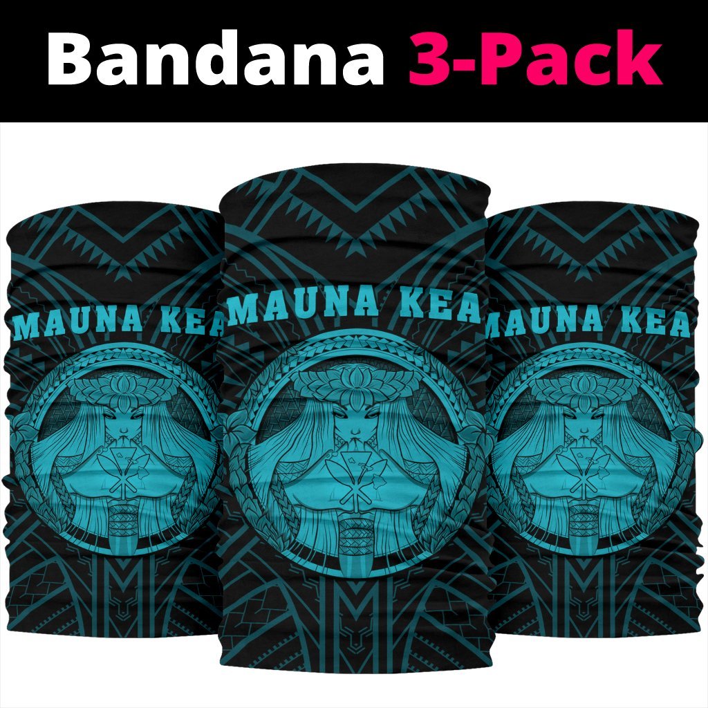 Hawaii Polynesian Kanaka Goddess Pele Bandana 3 - Pack - AH - Blue - Polynesian Pride