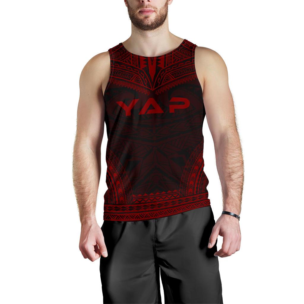 Yap Men's Tank Top - Polynesian Chief Red Version Red - Polynesian Pride