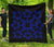 Hawaiian Premium Quilt Royal Pattern - Black And Blue - A1 Style Blue - Polynesian Pride
