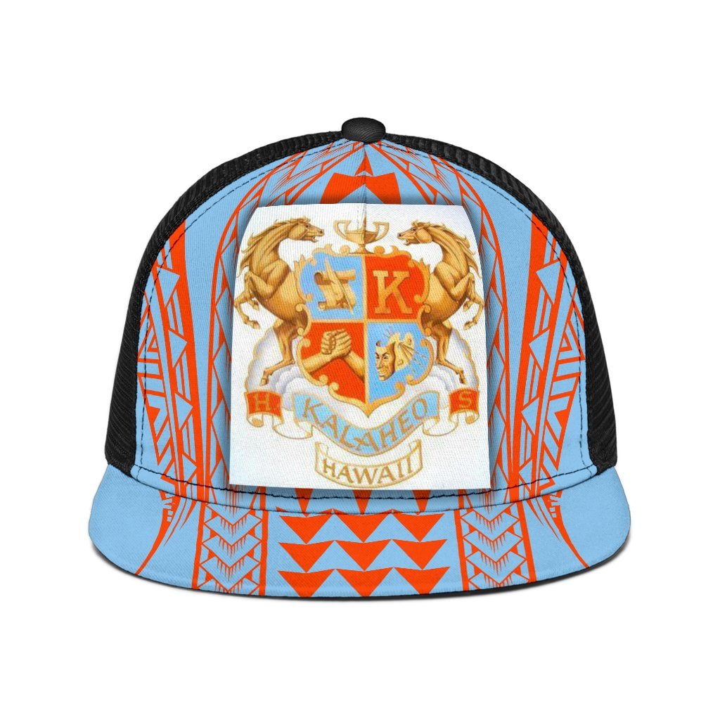 Hawaii - Kalaheo High Trucker Hat - AH Trucker Hat Universal Fit Blue - Polynesian Pride