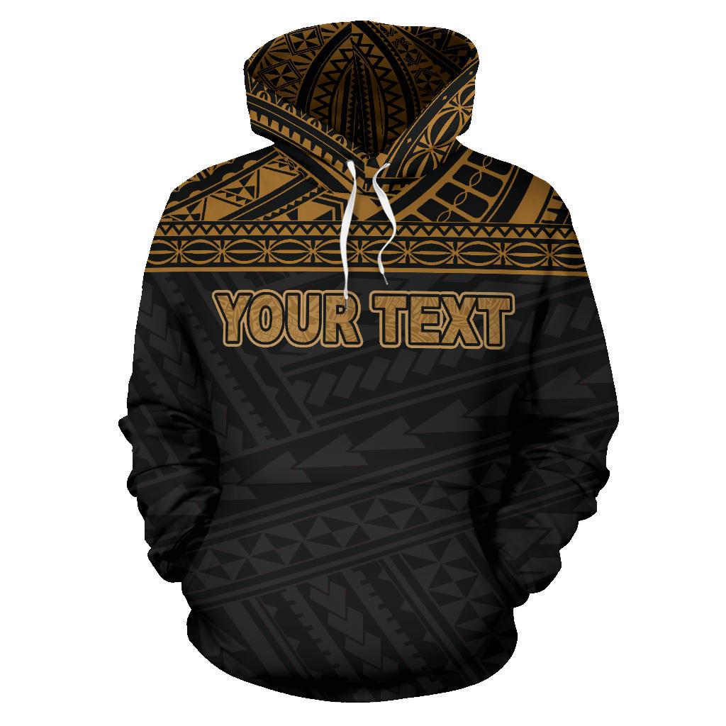 Niue Polynesian Custom Hoodie Horizontal Gold - Polynesian Pride