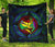 Polynesian Hawaii Premium Quilt - Colorful Turtle Shark Black - Polynesian Pride