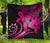 Hawaii Turtle Hibiscus Polynesian Vintage Premium Quilt - Pink Pink - Polynesian Pride