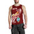 Guam Personalised Men's Tank - Guam Seal Polynesian Patterns Plumeria (Red) - Polynesian Pride