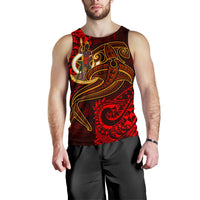 Vanuatu Polynesian Men's Tank Top - Red Shark Polynesian Tattoo - Polynesian Pride