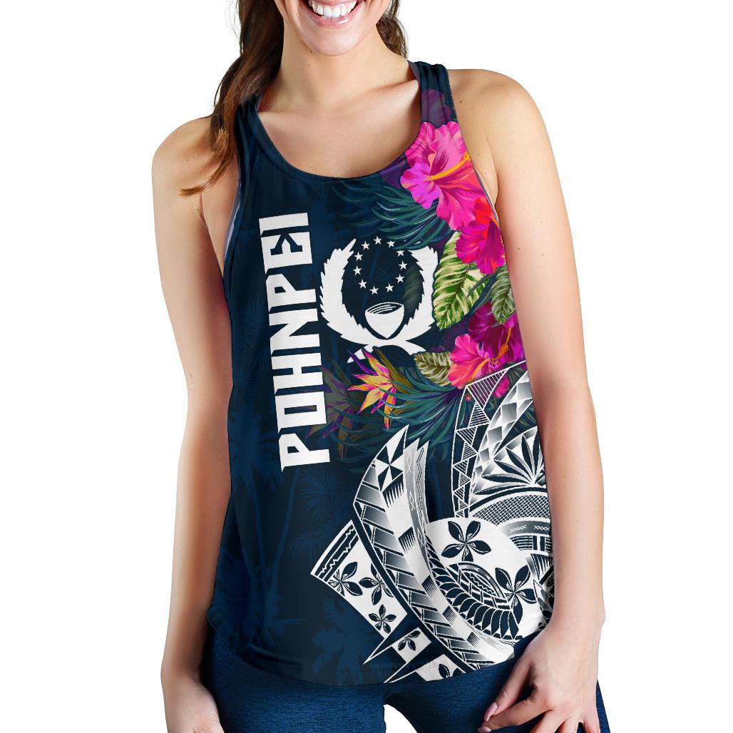 Pohnpei Women's Racerback Tank - Pohnpei Summer Vibes - Polynesian Pride