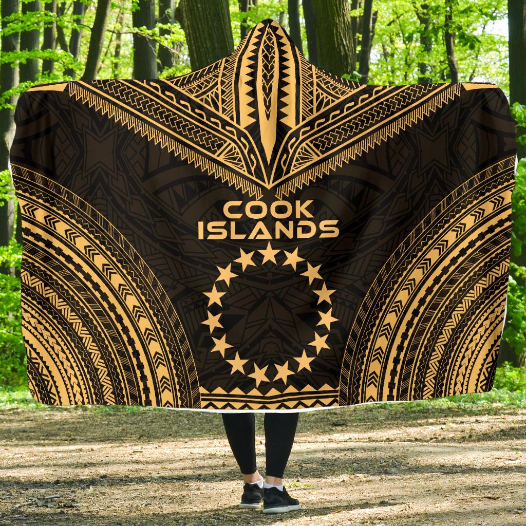 Cook Islands Polynesian Chief Hooded Blanket - Gold Version Hooded Blanket Gold - Polynesian Pride