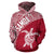 Samoa Hoodie Samoa Turtle Mermaid Polynesian Tattoo Red - Polynesian Pride