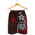 Yap Micronesian Men's Shorts Red - Turtle With Hook - Polynesian Pride