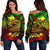 Papua New Guinea Women 's Off Shoulder Sweater - Reggae Shark Polynesian Tattoo Art - Polynesian Pride