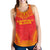 Marquesas Islands Women's Racerback Tank - Polynesian Chief Flag Version Red - Polynesian Pride