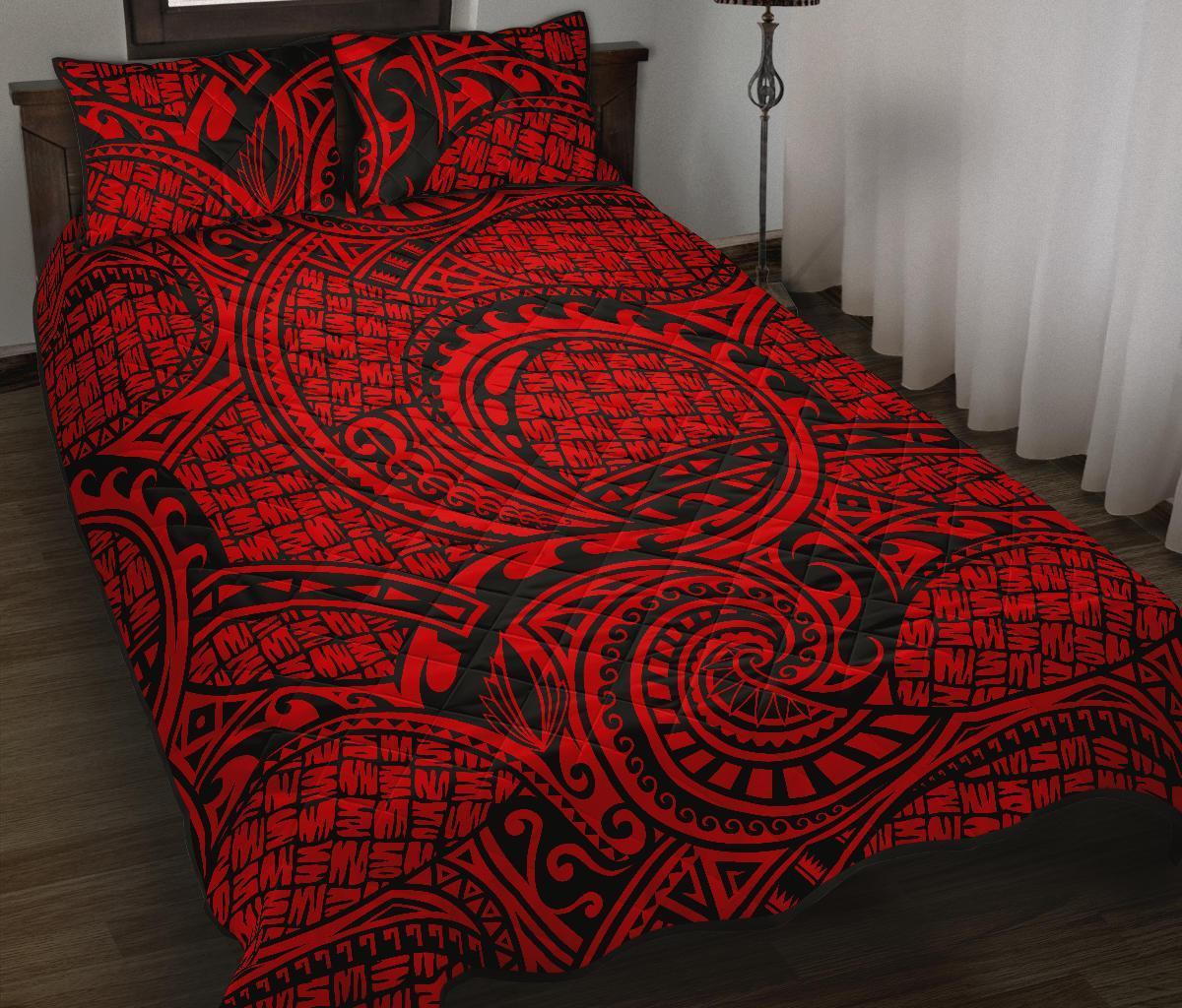 Hawaii Quilt Bed Set Polynesia Maori Lauhala AH - Polynesian Pride