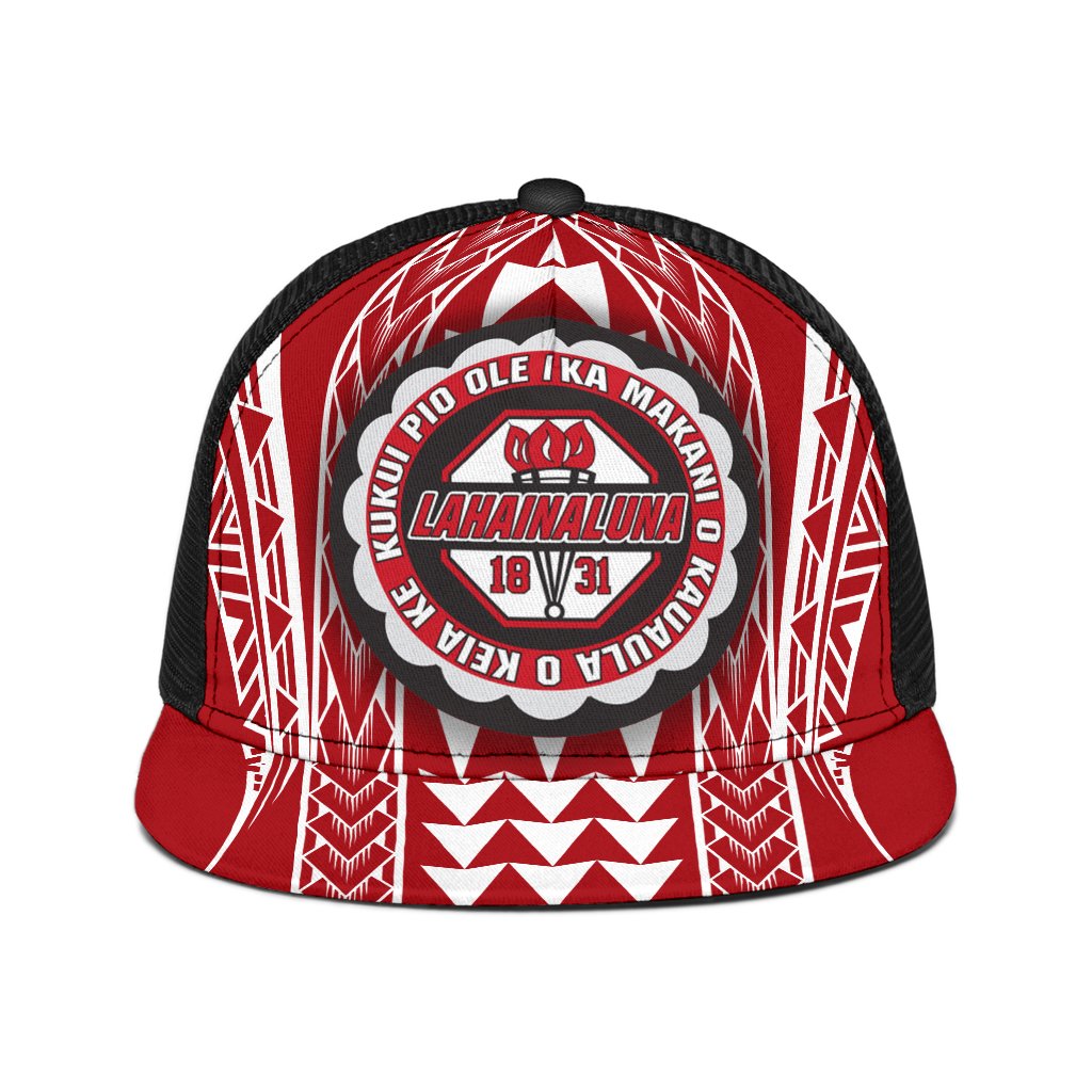 Hawaii - Lahainaluna High Trucker Hat - AH Trucker Hat Universal Fit Red - Polynesian Pride