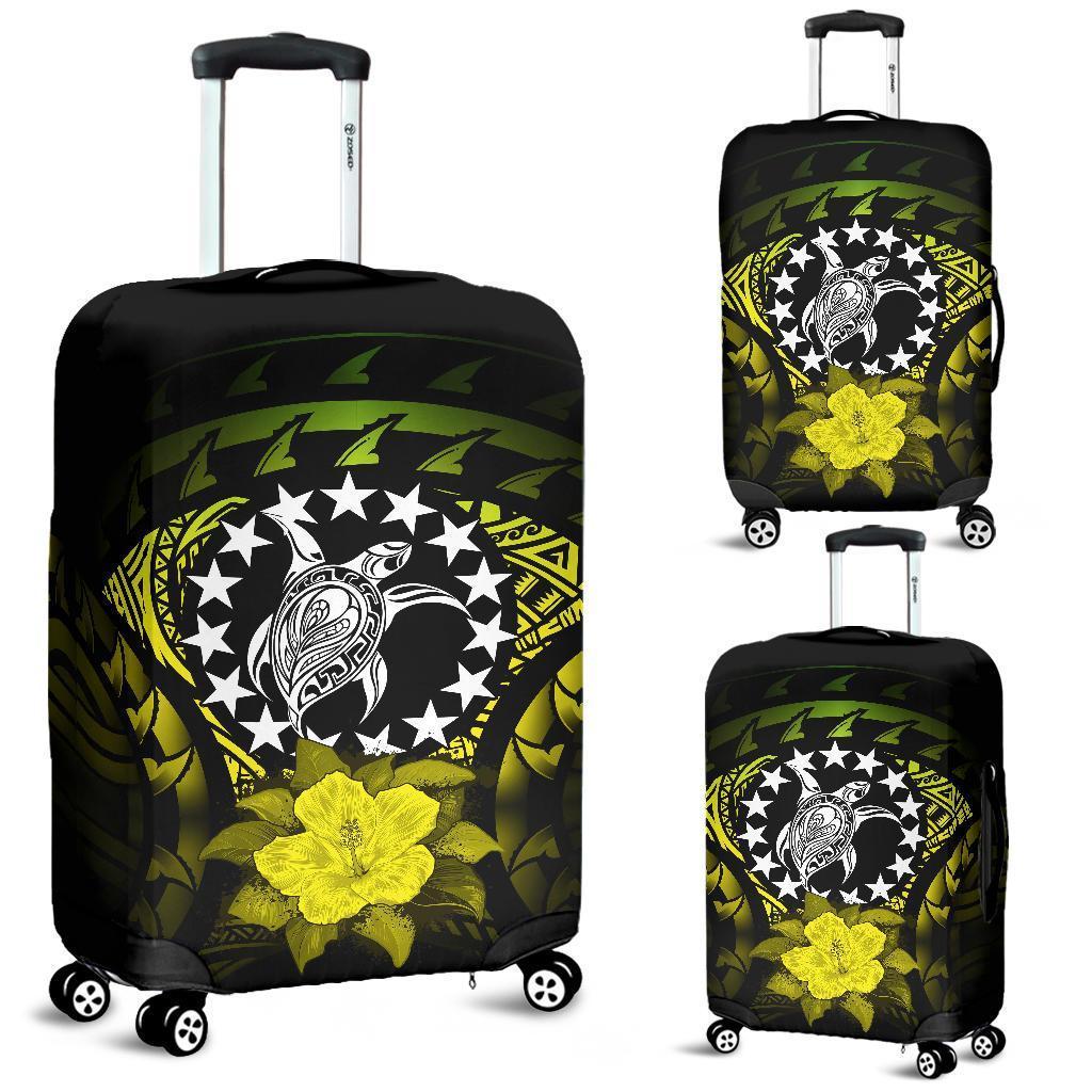 Cook Islands Luggage Covers - Hibiscus Yellow - Polynesian Pride