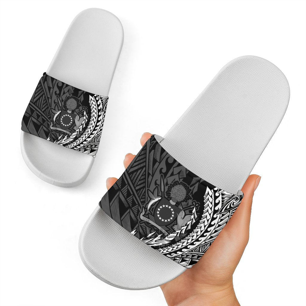 Cook Islands Slide Sandals - Wings Style White - Polynesian Pride