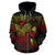 Chuuk Polynesian Zip up Hoodie Turtle Hibiscus Reggae - Polynesian Pride