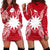 Nauru Polynesian Hoodie Dress Map Red White Red - Polynesian Pride