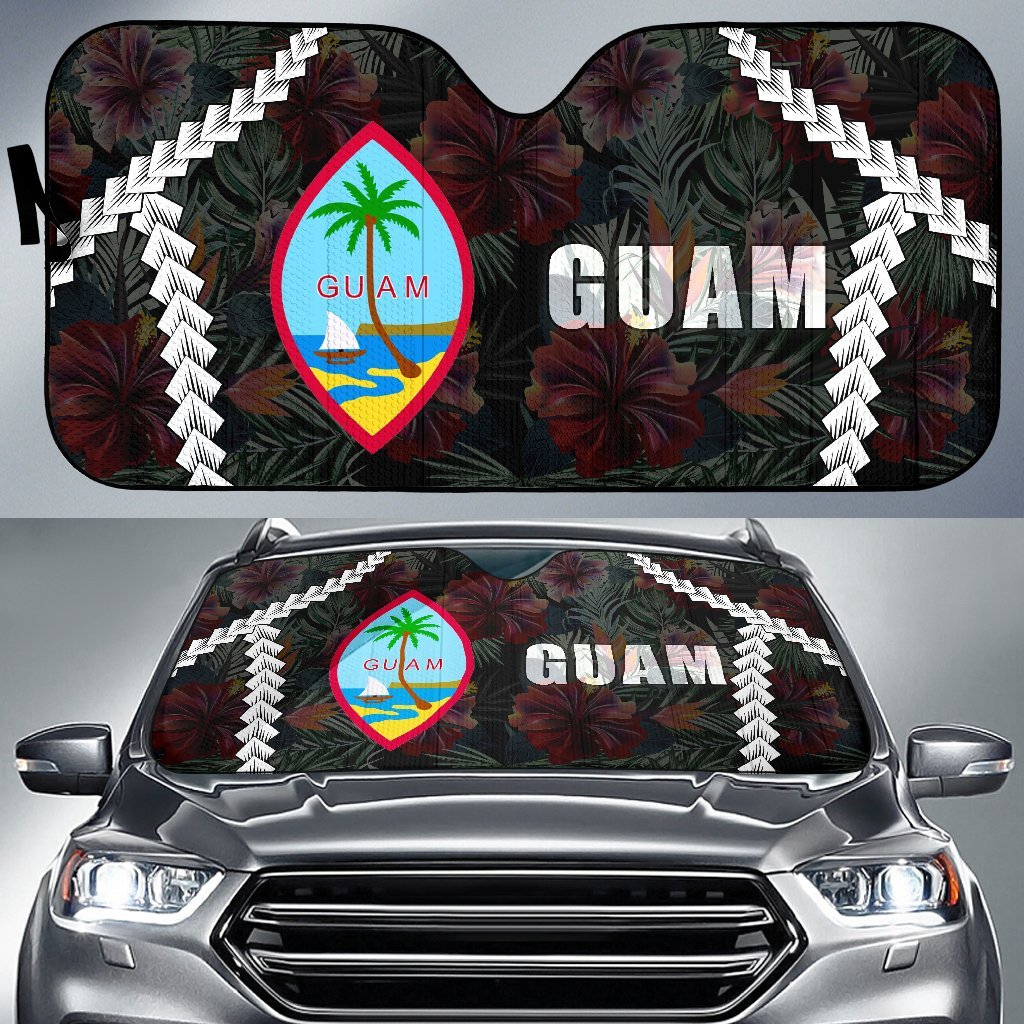 Guam Auto Sun Shades - Chain Polynesian Auto Sun Shade Universal Fit BLACK - Polynesian Pride