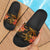 Tahiti Slide Sandals - Gold Plumeria Black - Polynesian Pride