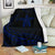 Hawaii Turtle Hibicus Premium Blanket - Frida Style - Blue - Polynesian Pride