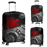 American Samoa Polynesian Luggage Cover - Polynesian Turtle (Red) - Polynesian Pride