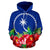 Chuuk Polynesian Hoodie Flag Hibiscus - Polynesian Pride