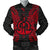 Vanuatu Polynesian Men's Bomber Jacket Map Red Red - Polynesian Pride