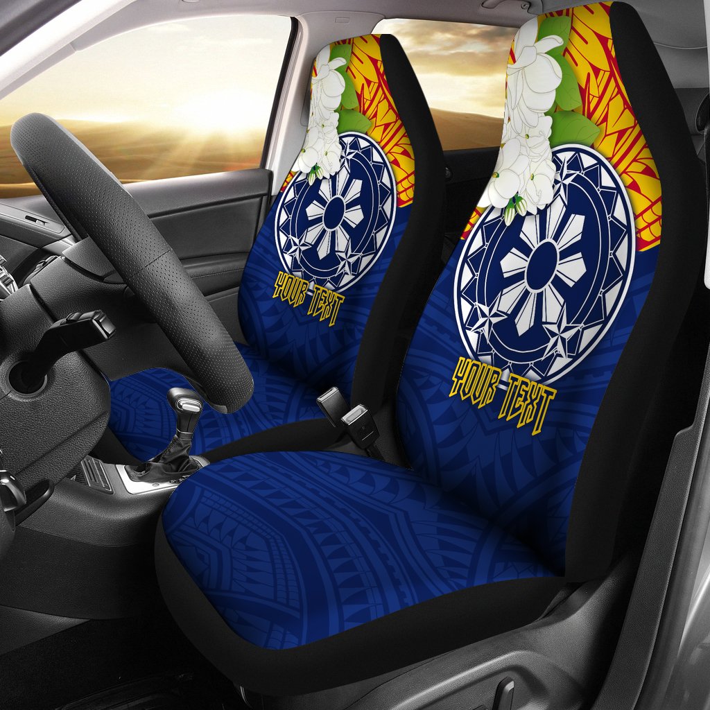 The Philippines Personalised Car Seat Covers - Filipino Sampaguita Universal Fit Red - Polynesian Pride