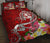Tonga Quilt Bed Set - Turtle Plumeria (Red) Red - Polynesian Pride