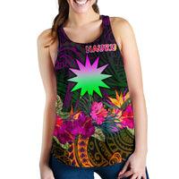 Nauru Women's Racerback Tank - Summer Hibiscus - Polynesian Pride