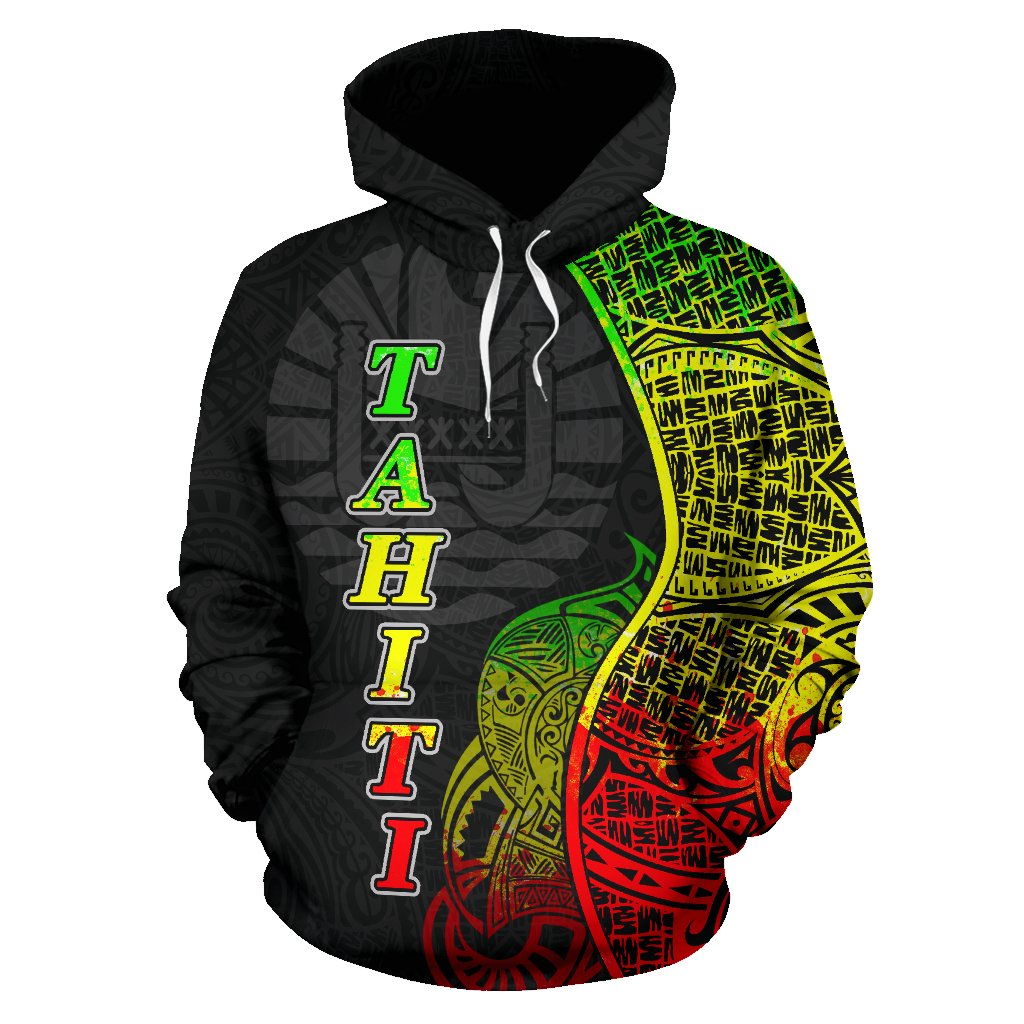 Tahiti Polynesian Hoodie Coconut Tree Reggae - Polynesian Pride