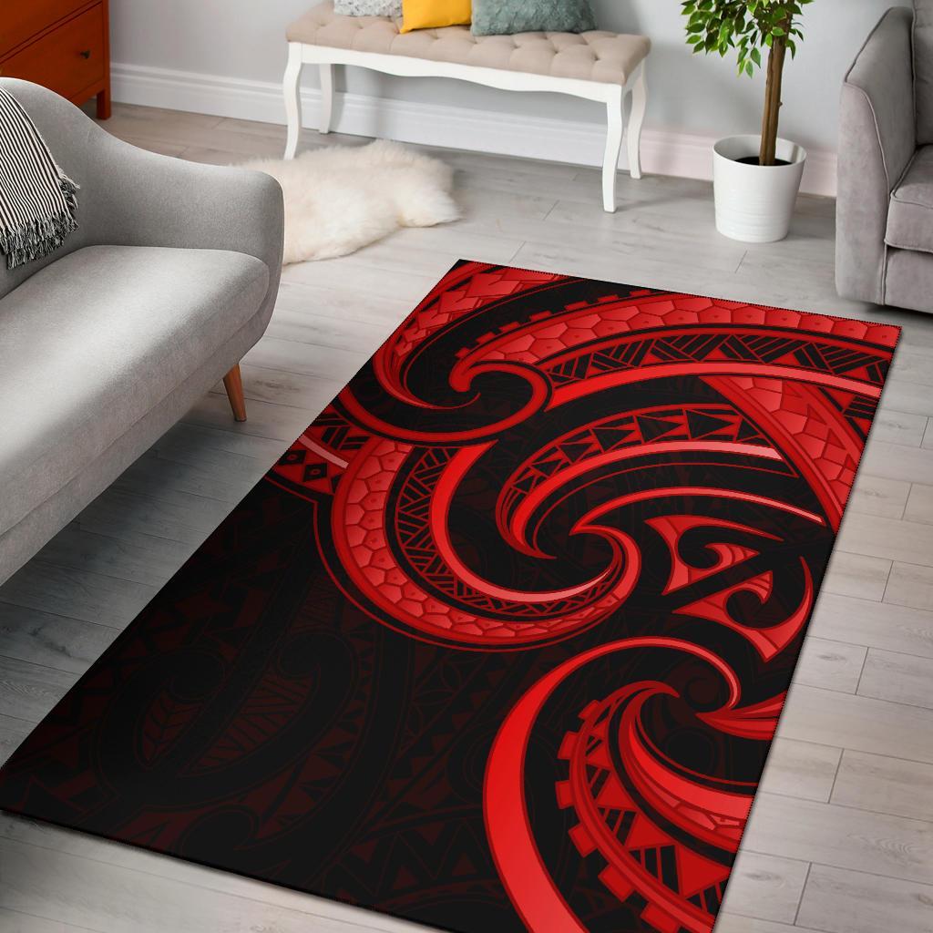 New Zealand Maori Mangopare Area Rug Polynesian - Red Red - Polynesian Pride