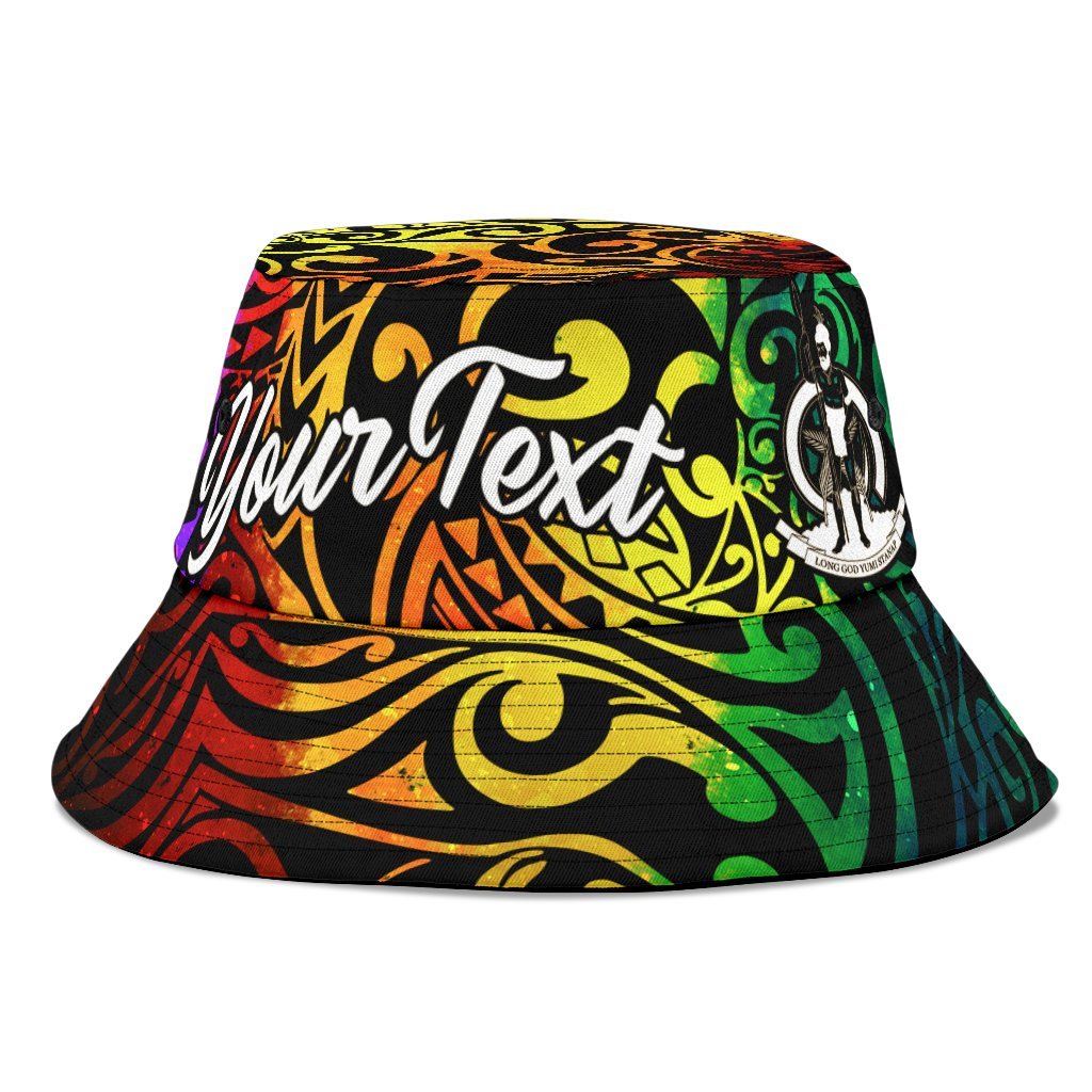 vanuatu-custom-personalised-bucket-hat-rainbow-polynesian-pattern