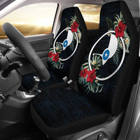 Yap Car Seat Covers - Yap Flag Hibiscus - A02 - Polynesian Pride