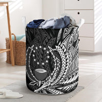 Pohnpei State Laundry Basket - Wings Style Laundry Basket - Pohnpei State One Size Black - Polynesian Pride