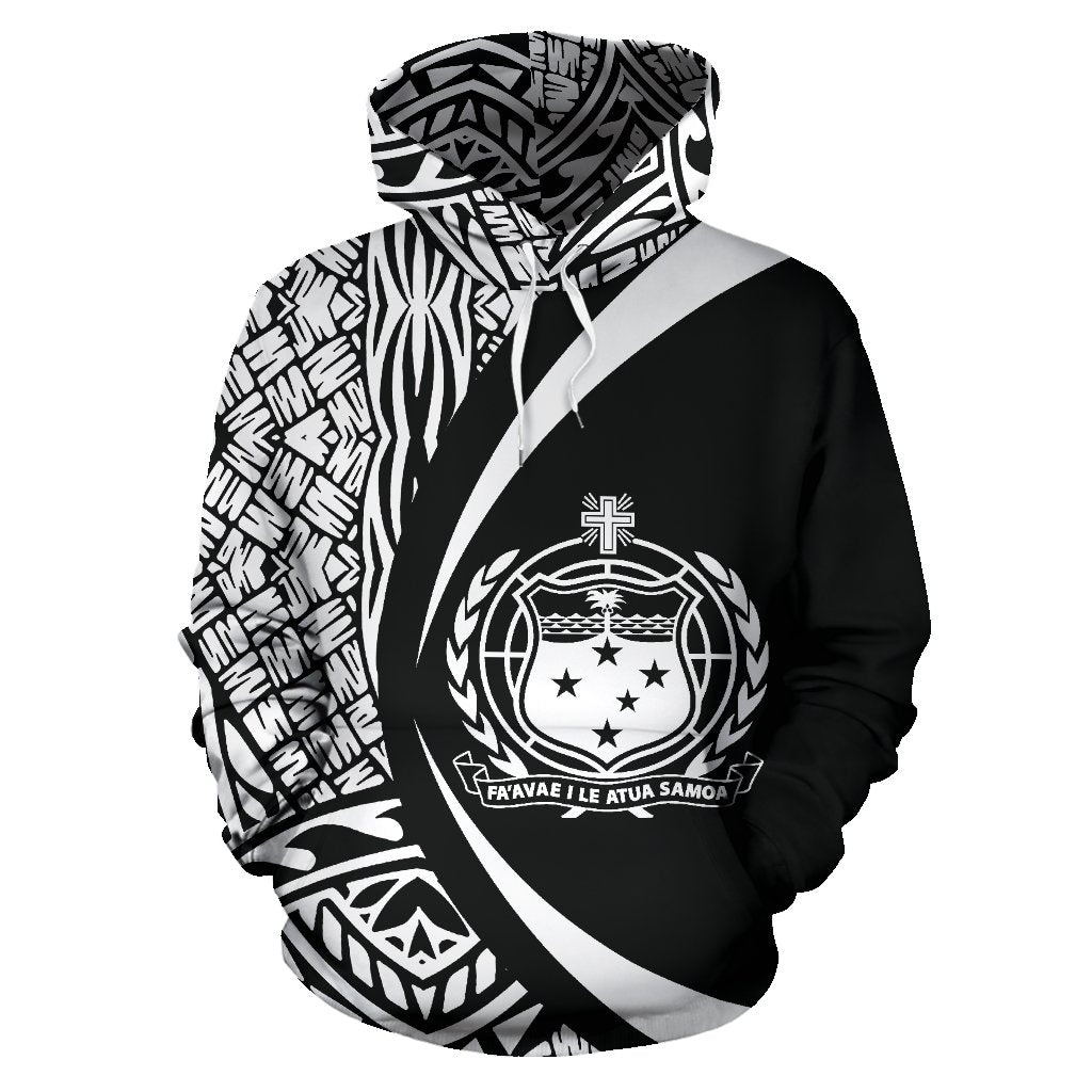 Samoa Polynesian Hoodie Circle Style White Color - Polynesian Pride