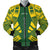 Society Islands Men Bomber Jackets - Polynesian Tattoo Flag White - Polynesian Pride