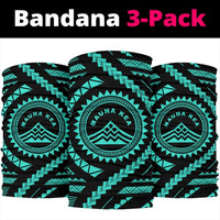 Hawaiian Mauna Kea Turquoise Bandana 3 - Pack - Polynesian Pride