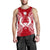Pohnpei Polynesian Men Tank Top Map Red White Red - Polynesian Pride